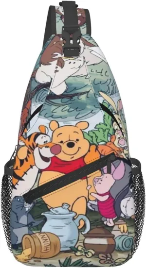 Win-nie The Pooh Crossbody Bag Sling Shoulder Bag for Outdoor Travel Sports Camping Hiking Shoulder Bags