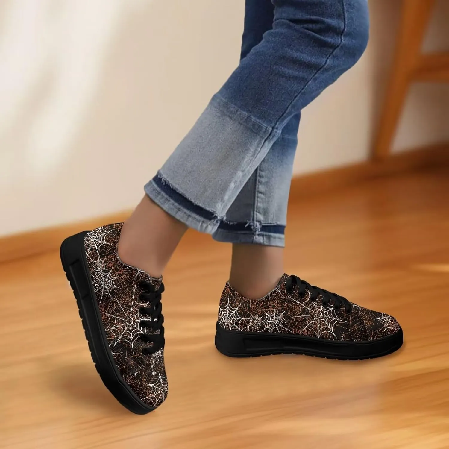 Women Classic Fashion Sneakers Lace Up Low Top Canvas Casual Sneakers Lightweight Breathable Comfort Wide Toe Shoes