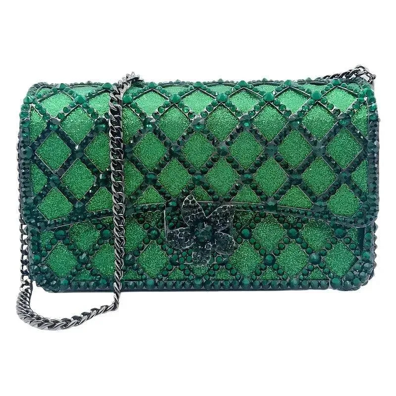 Women Diamond Checkered Crossbody Bag