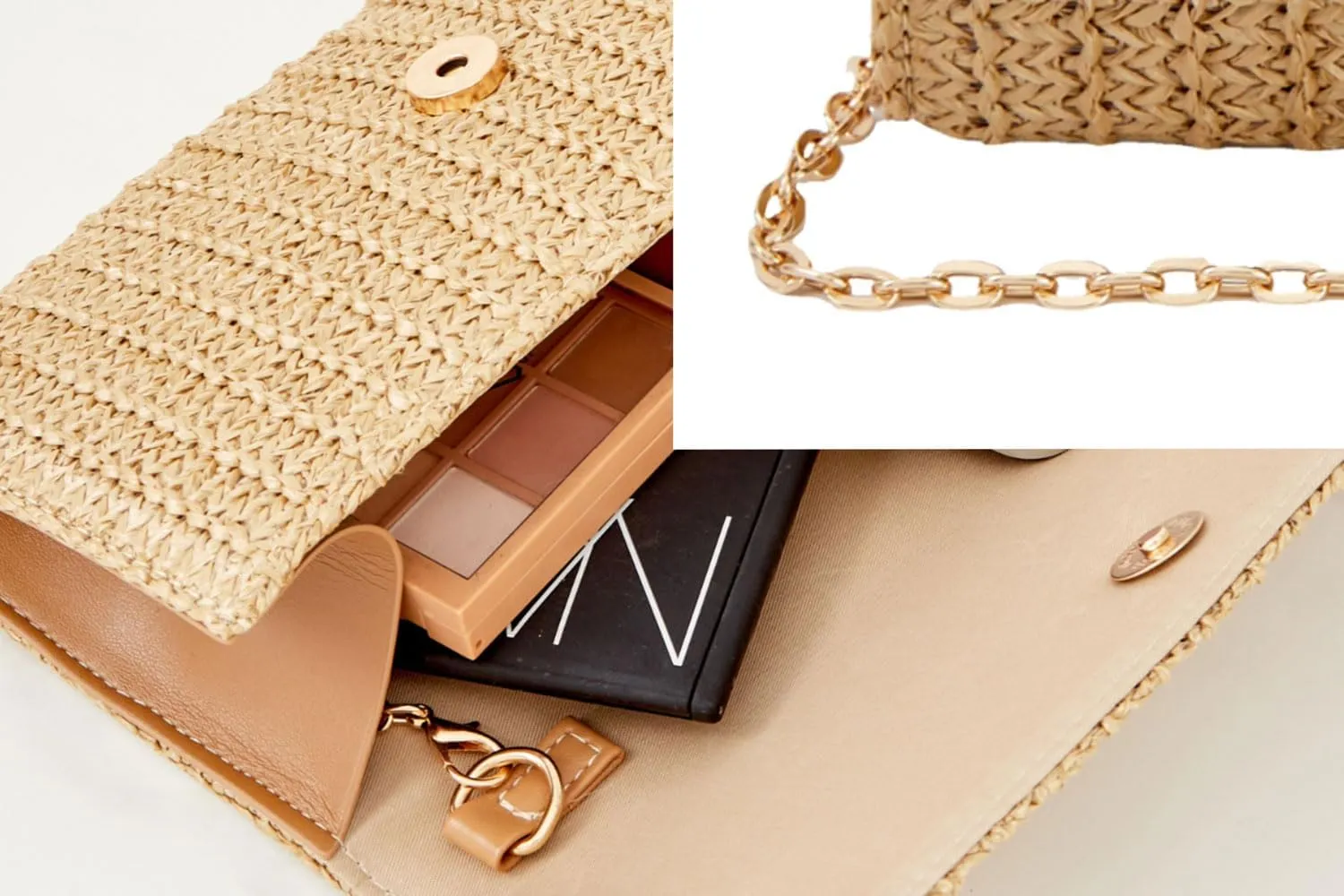 Women Straw Beach Clutch Purse Handbag Summer Elegant Vacation Style Shoulder Bag Crossbody Bag