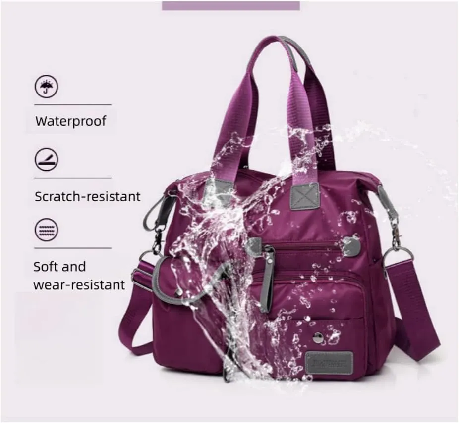 Women’s Bag Mommy Bag One Shoulder Crossbody Portable Travel Large Bag (blue)