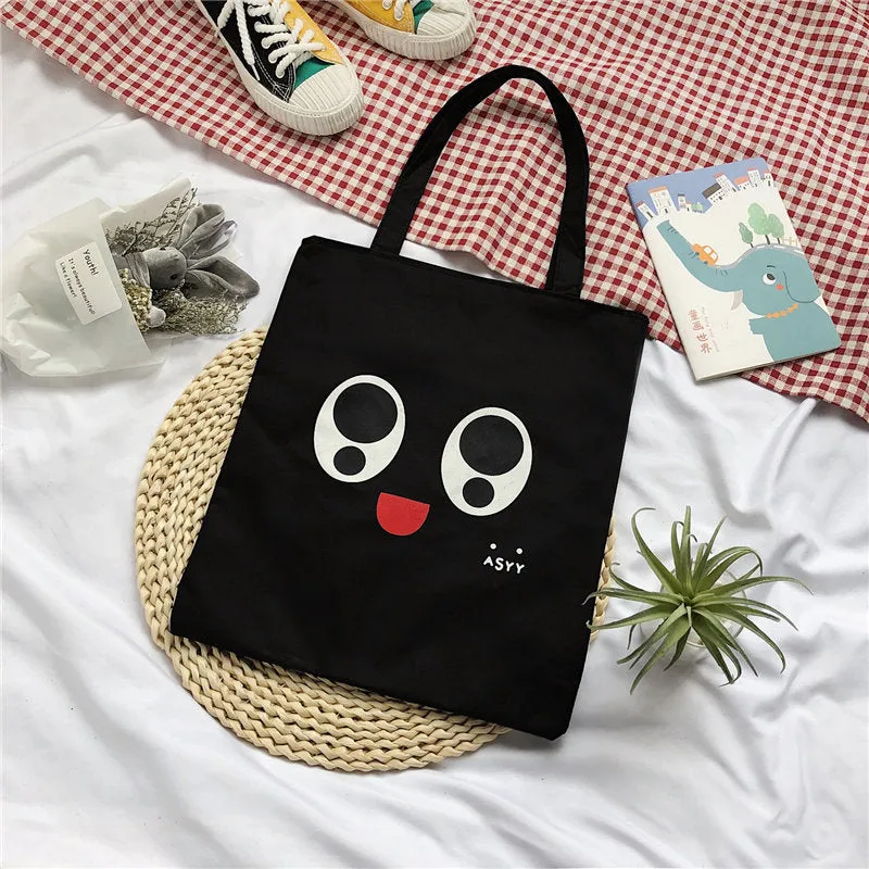 Women's Canvas Creative Korean Artistic Tuition Handbags