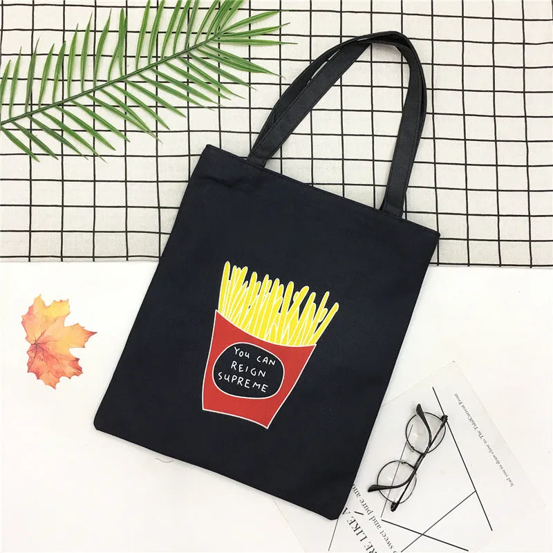Women's Canvas Creative Korean Artistic Tuition Handbags