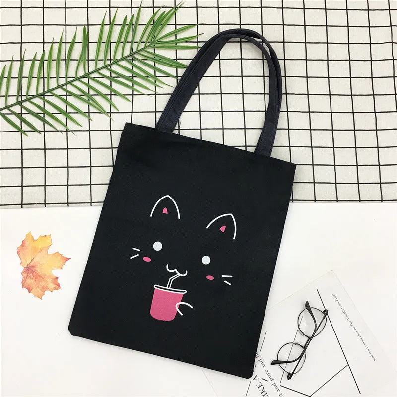 Women's Canvas Creative Korean Artistic Tuition Handbags