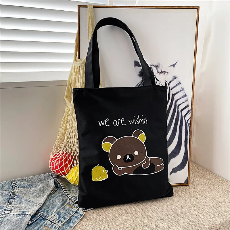 Women's Canvas Creative Korean Artistic Tuition Handbags