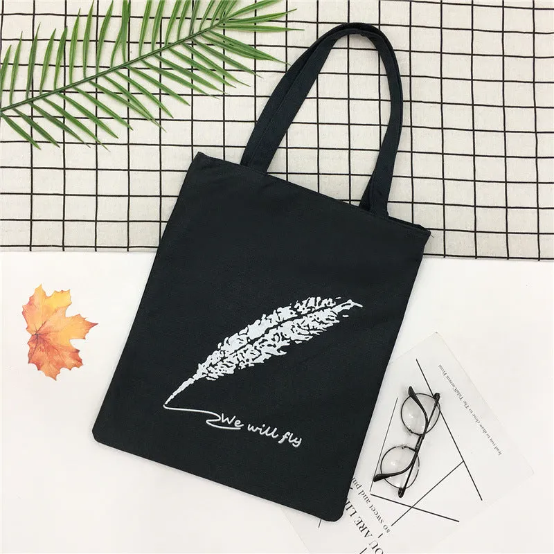 Women's Canvas Creative Korean Artistic Tuition Handbags
