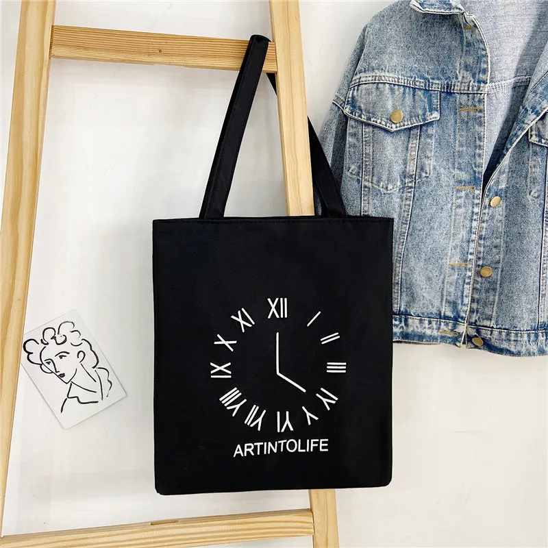 Women's Canvas Creative Korean Artistic Tuition Handbags