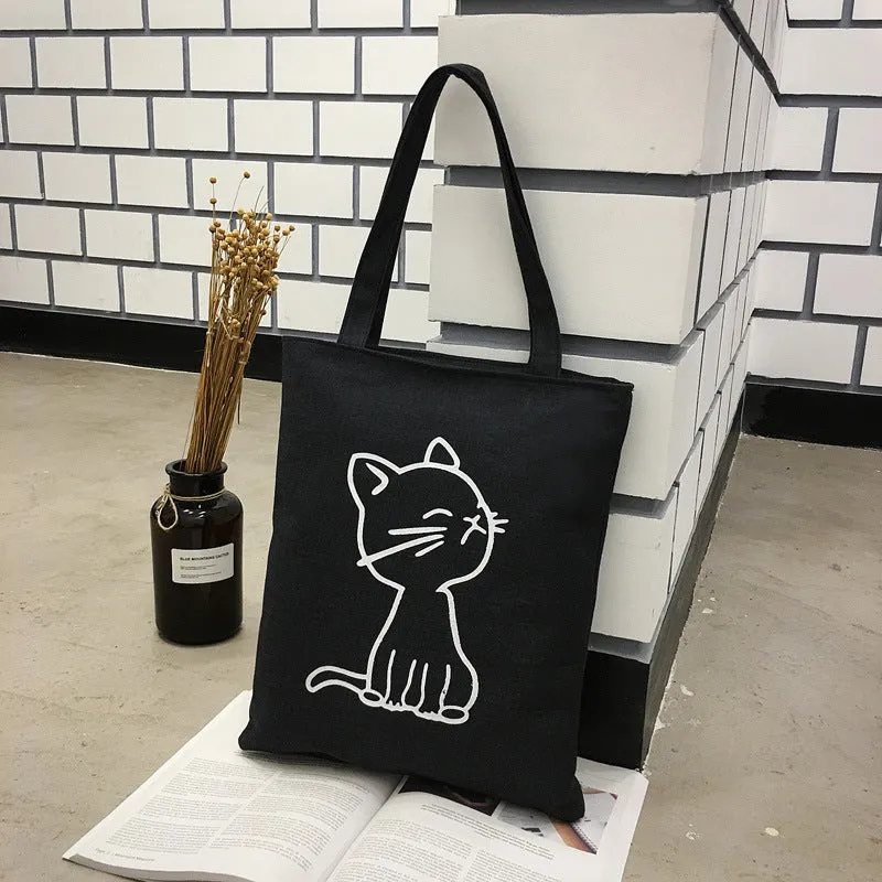 Women's Canvas Creative Korean Artistic Tuition Handbags