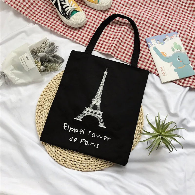 Women's Canvas Creative Korean Artistic Tuition Handbags