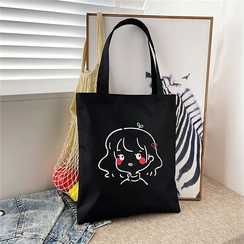 Women's Canvas Creative Korean Artistic Tuition Handbags