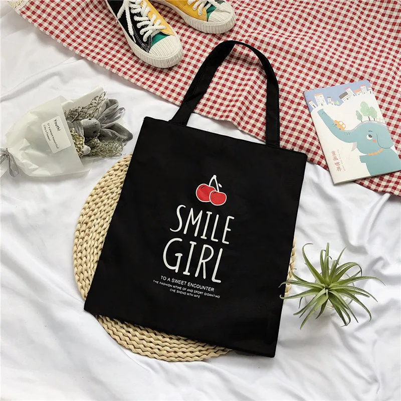 Women's Canvas Creative Korean Artistic Tuition Handbags