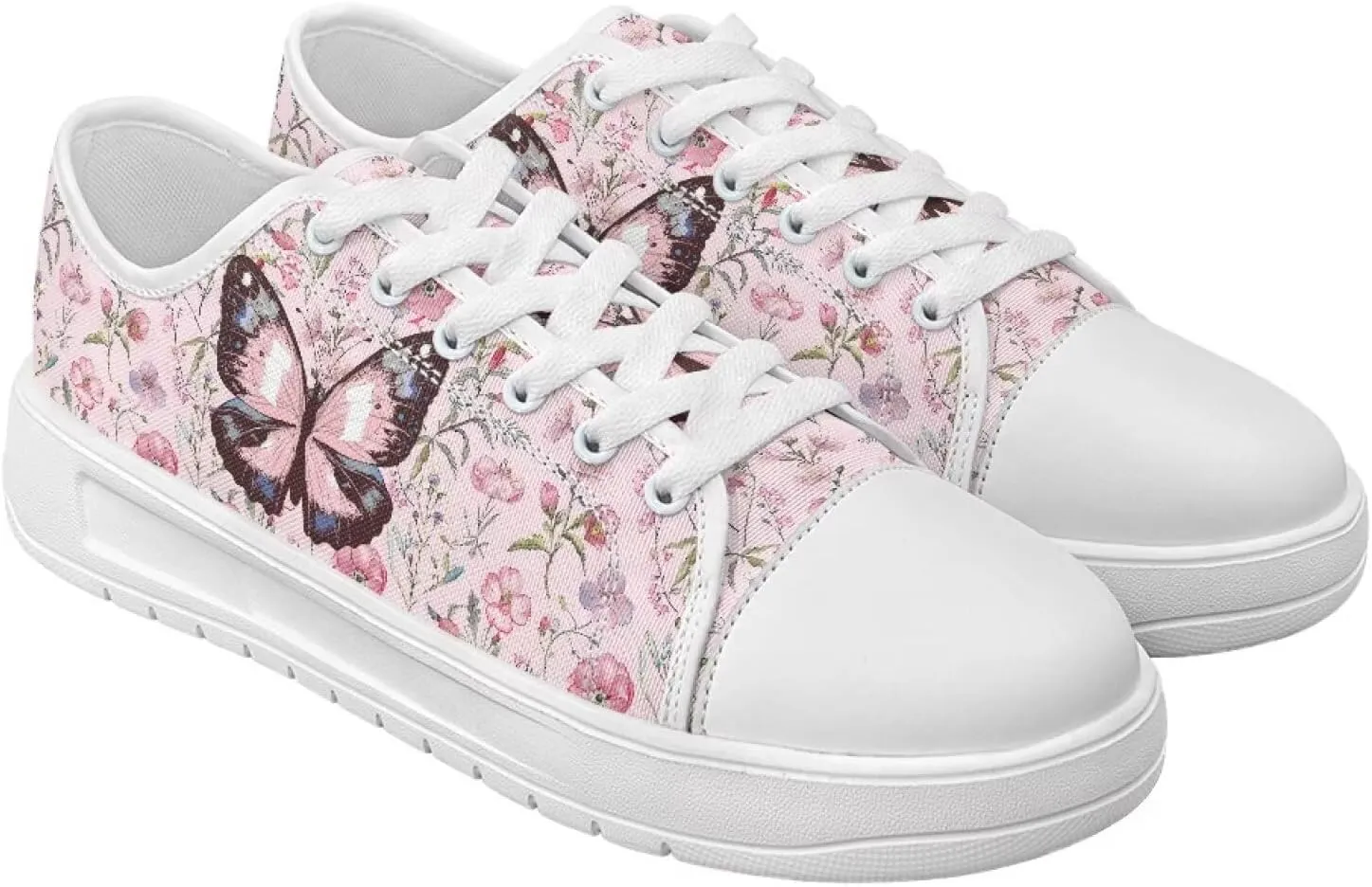Womens Canvas Sneakers Lightweight Lace Up Fashion Comfortable Canvas Shoes Low Top Slip On Casual Tennis Walking Footwear