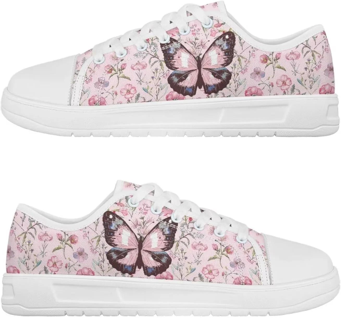 Womens Canvas Sneakers Lightweight Lace Up Fashion Comfortable Canvas Shoes Low Top Slip On Casual Tennis Walking Footwear