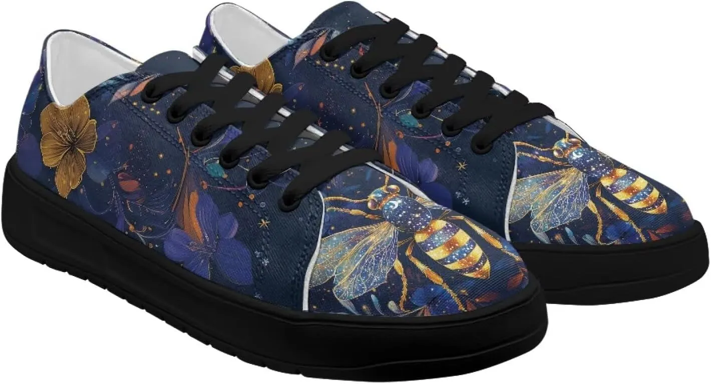 Women’s Canvas Sneakers Orthotic Walking Shoes with Memory Foam Non-Slip Canvas Shoes for Hiking Walking Running