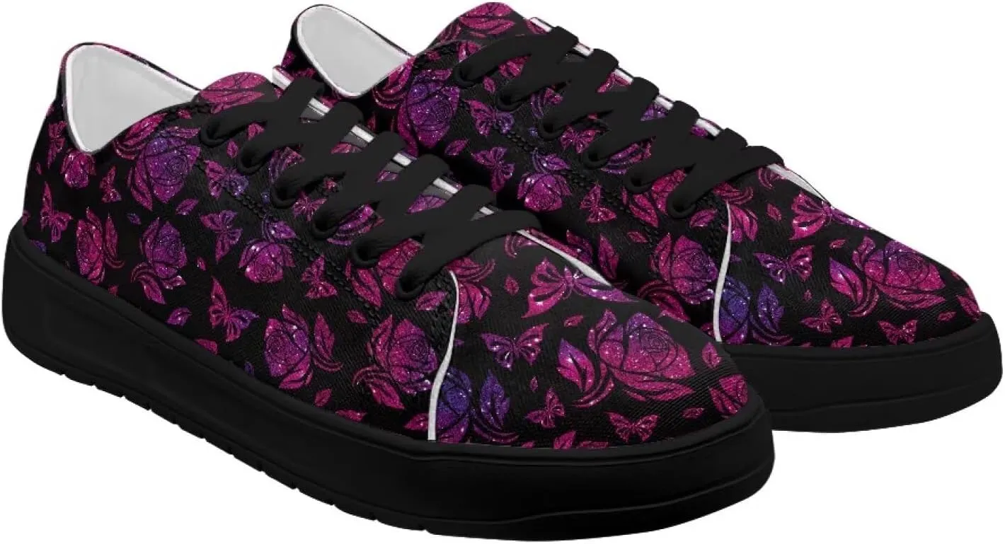 Women's Casual Canvas Shoes Comfortable Low Top Walking Shoes Classic Polyester Upper Arch Support Canvas Sneakers