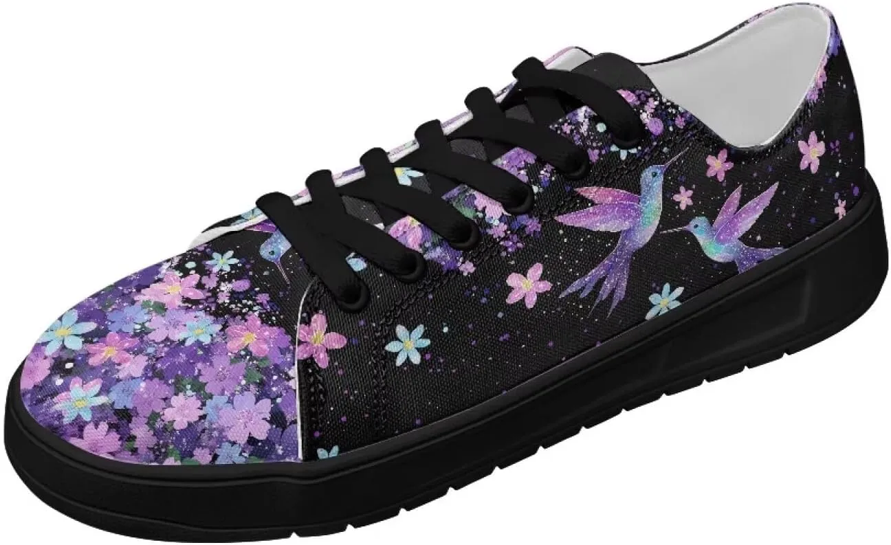 Women's Casual Canvas Sneakers Comfortable Low Top Walking Shoes Classic Lightweight Tennis Shoes Fashion Sneakers