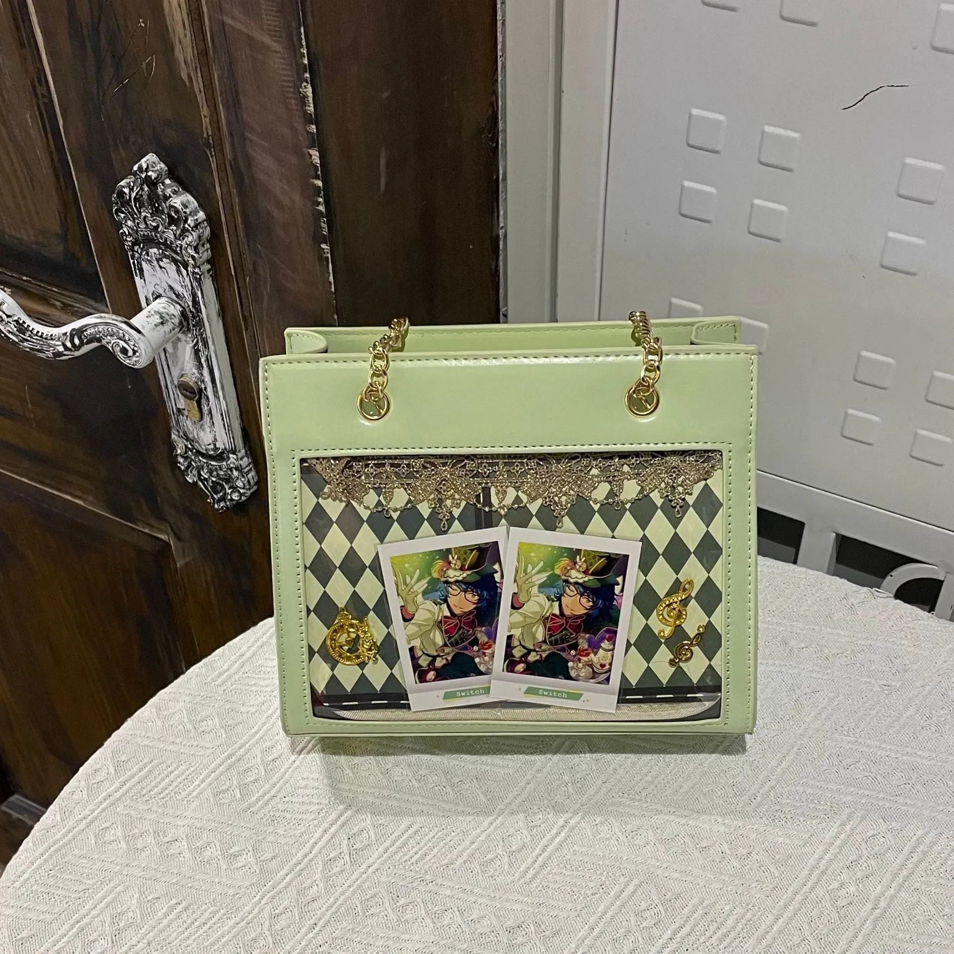 Women's Chain Portable Cartoon Two-dimensional Bar Crocodile Crossbody Bags