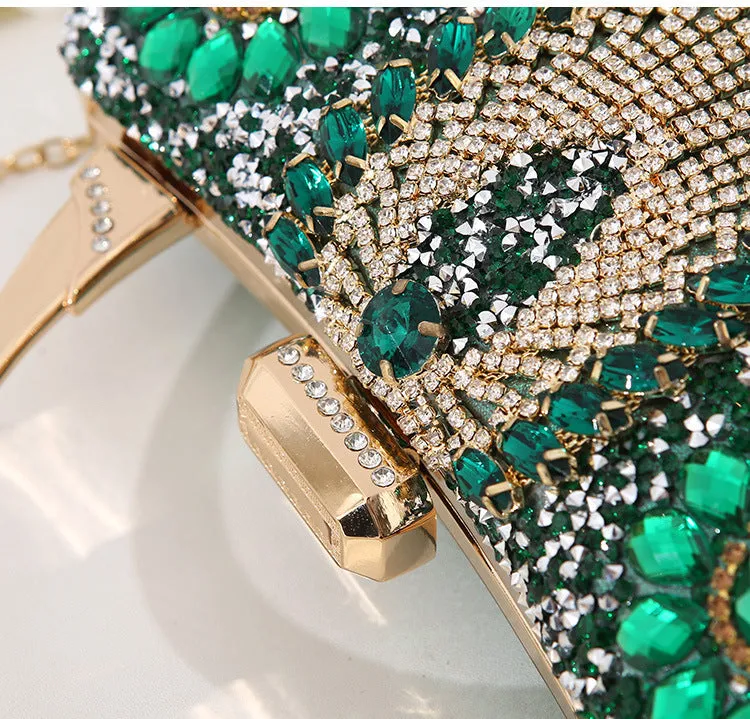 Women's clutch square bag sequined handmade diamond luxury
