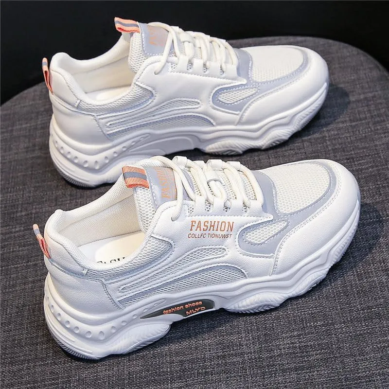 Women's Fashionable Sports Shoes with Breathable mesh and Thick Soles for Casual Outdoor use