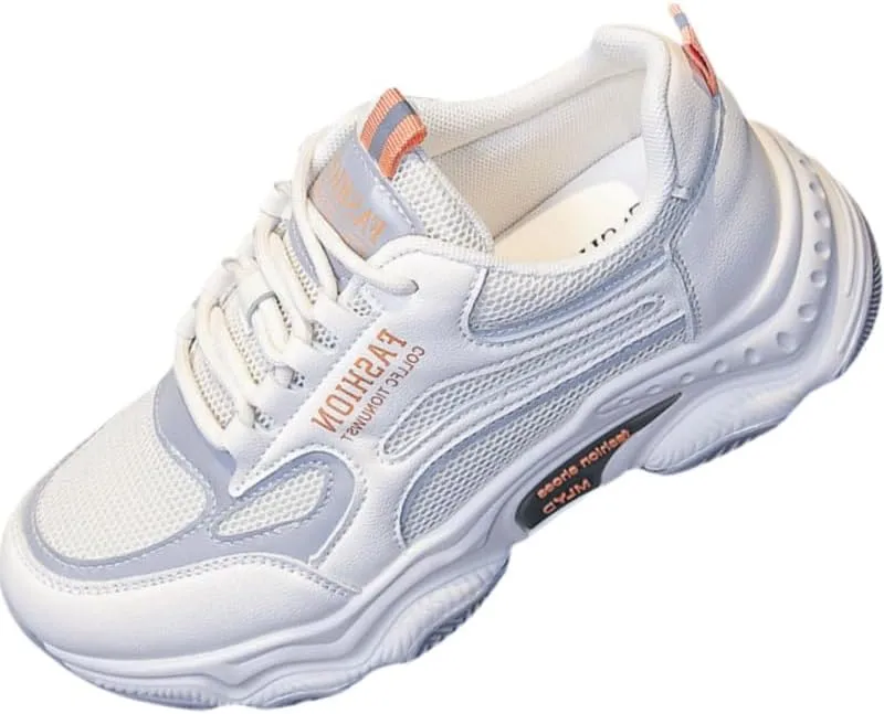 Women's Fashionable Sports Shoes with Breathable mesh and Thick Soles for Casual Outdoor use