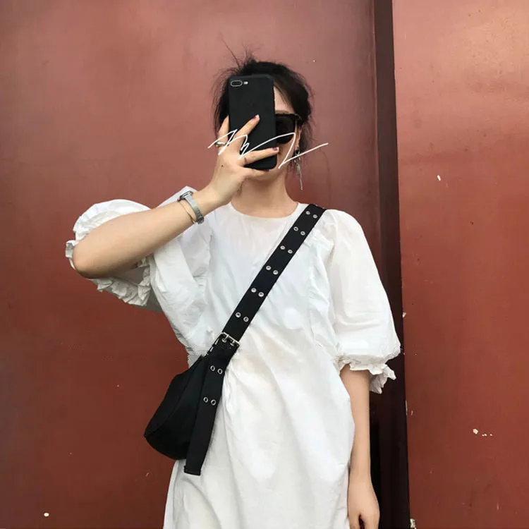 Women's Korean Design Double-breasted Portable Underarm Crossbody Bags