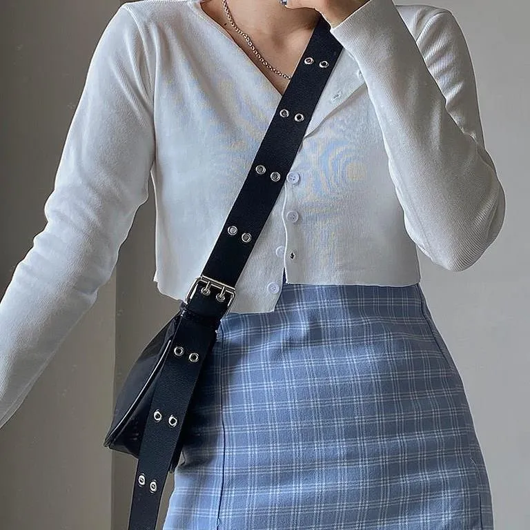 Women's Korean Design Double-breasted Portable Underarm Crossbody Bags