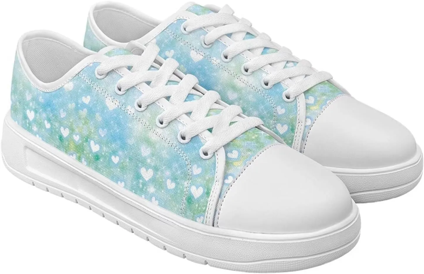 Women's Lace Up Low Top Canvas Shoes Fashion Casual Round Toe Sneakers Hands Free No Laces Barefoot Shoes US5.5-13.5