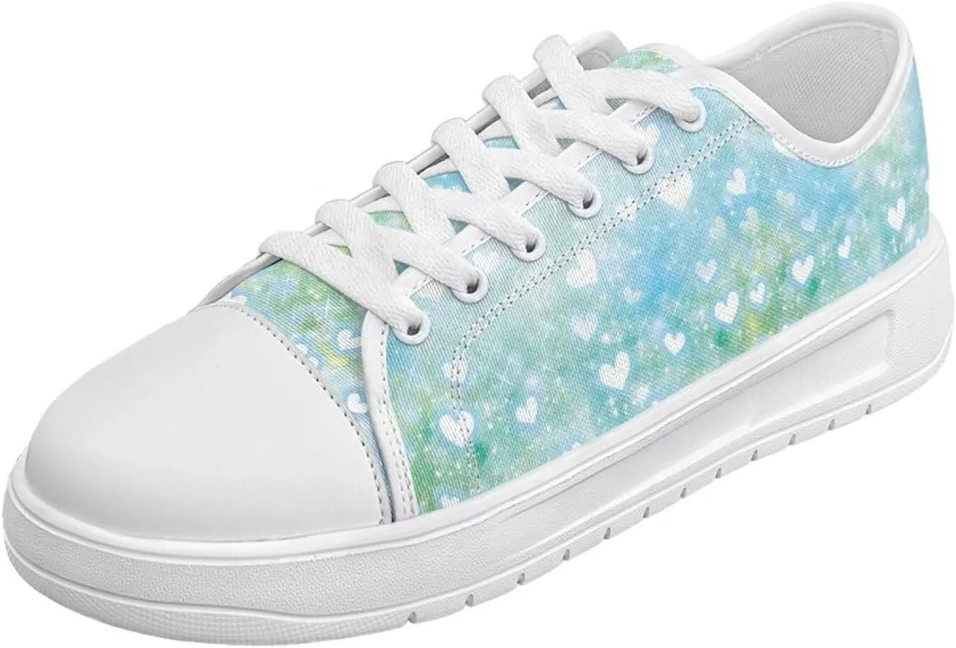 Women's Lace Up Low Top Canvas Shoes Fashion Casual Round Toe Sneakers Hands Free No Laces Barefoot Shoes US5.5-13.5