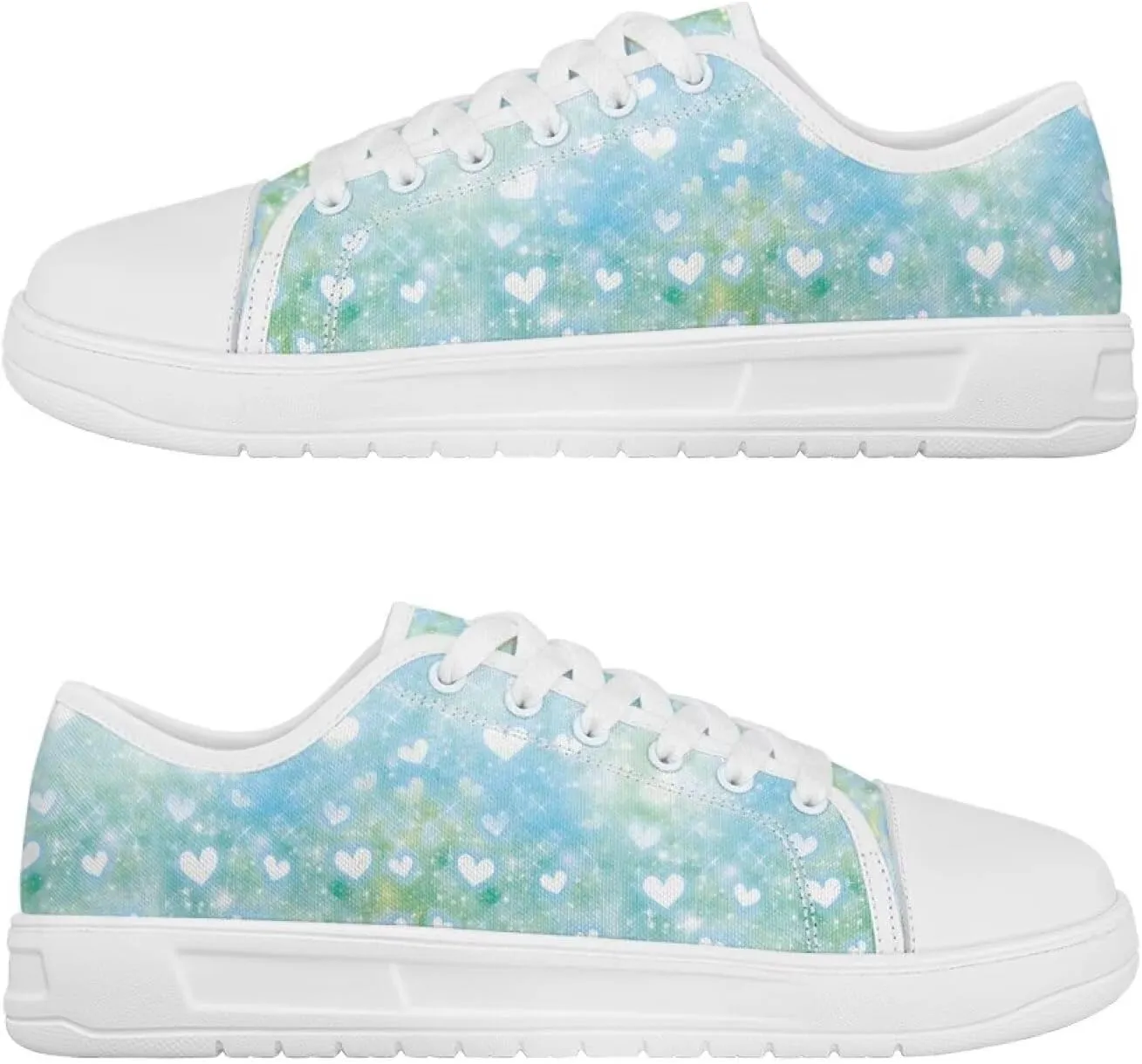 Women's Lace Up Low Top Canvas Shoes Fashion Casual Round Toe Sneakers Hands Free No Laces Barefoot Shoes US5.5-13.5