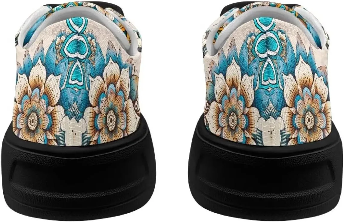 Women's Lace up Low Top Canvas Shoes Low Top Sneakers Fashion Casual Sneakers with Arch Support Comfy Flats 5.5-13.5