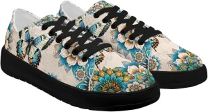 Women's Lace up Low Top Canvas Shoes Low Top Sneakers Fashion Casual Sneakers with Arch Support Comfy Flats 5.5-13.5