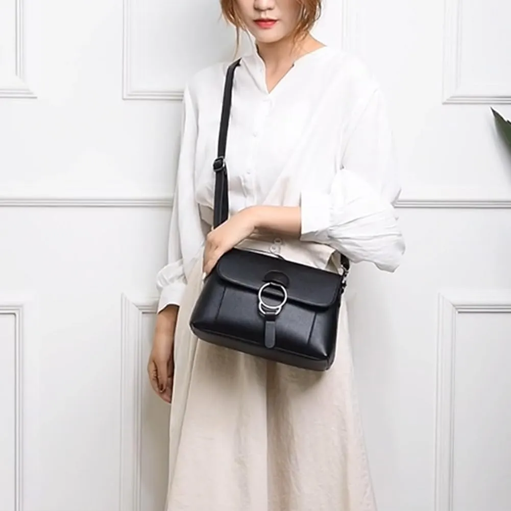 Women’s Leather Crossbody Handbag Multi-pockets Shoulder Bag Tote Purses and Handbags Hobo Tote Bag Top Handle Satchel
