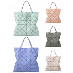Women's March Grid Frosted Matte Surface Diamond Shoulder Bags