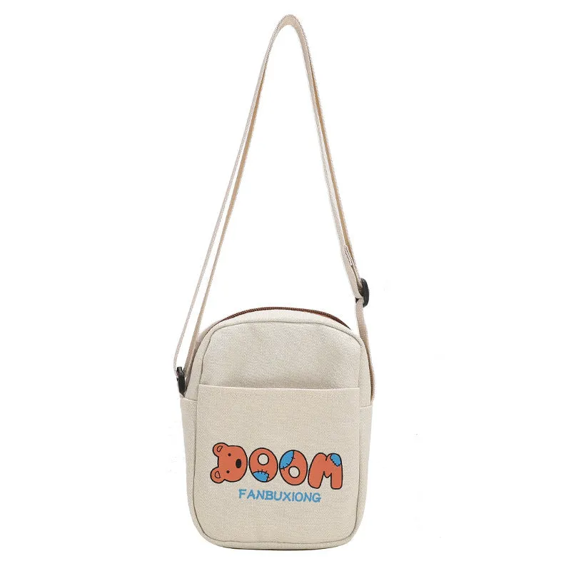 Women's Mori Style Mini Lightweight Good-looking Versatile Canvas Portable Crossbody Bags