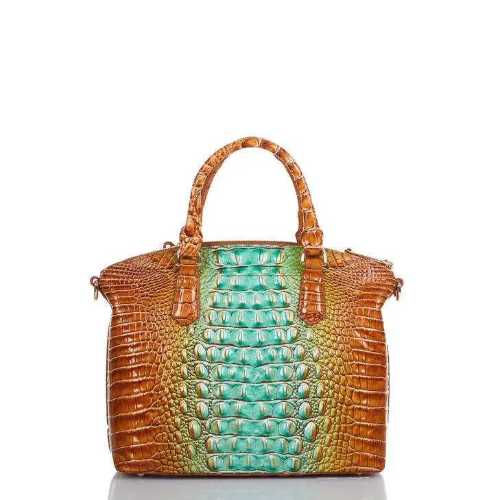 Women's Portable Retro Crocodile Pattern Brahmin Crossbody Bags