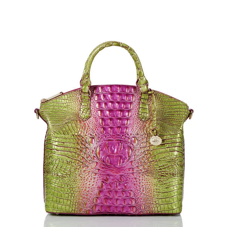 Women's Portable Retro Crocodile Pattern Brahmin Crossbody Bags