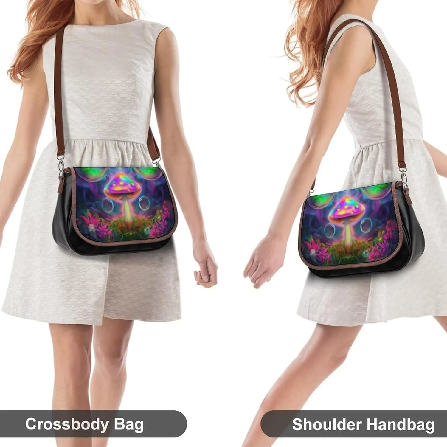 Womens PU Leather Crossbody Bag Lightweight Cellphone Purse Handbags with Adjustable Strap
