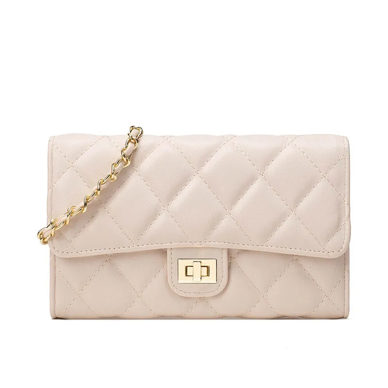 Women's Rhombus Chain Classic Style Niche High Crossbody Bags
