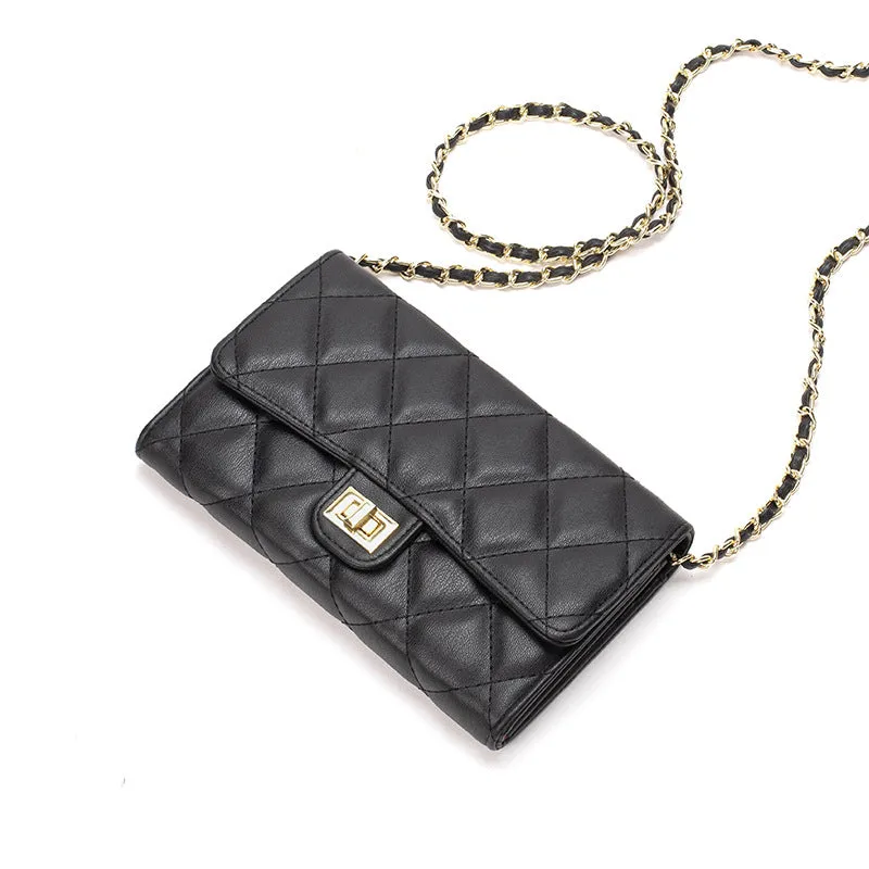 Women's Rhombus Chain Classic Style Niche High Crossbody Bags