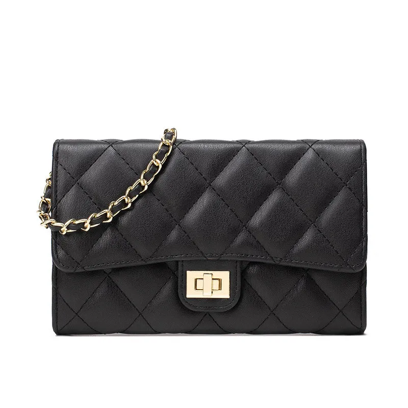 Women's Rhombus Chain Classic Style Niche High Crossbody Bags