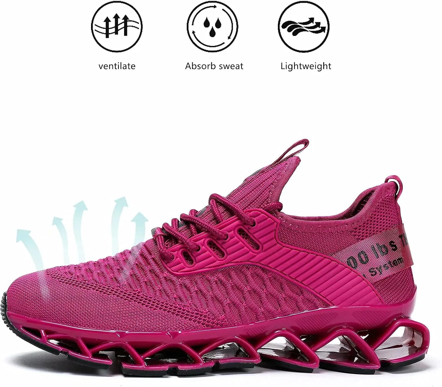 Womens Running Shoes Blade Tennis Walking Fashion Sneakers Breathable Non Slip Gym Sports Work Trainers