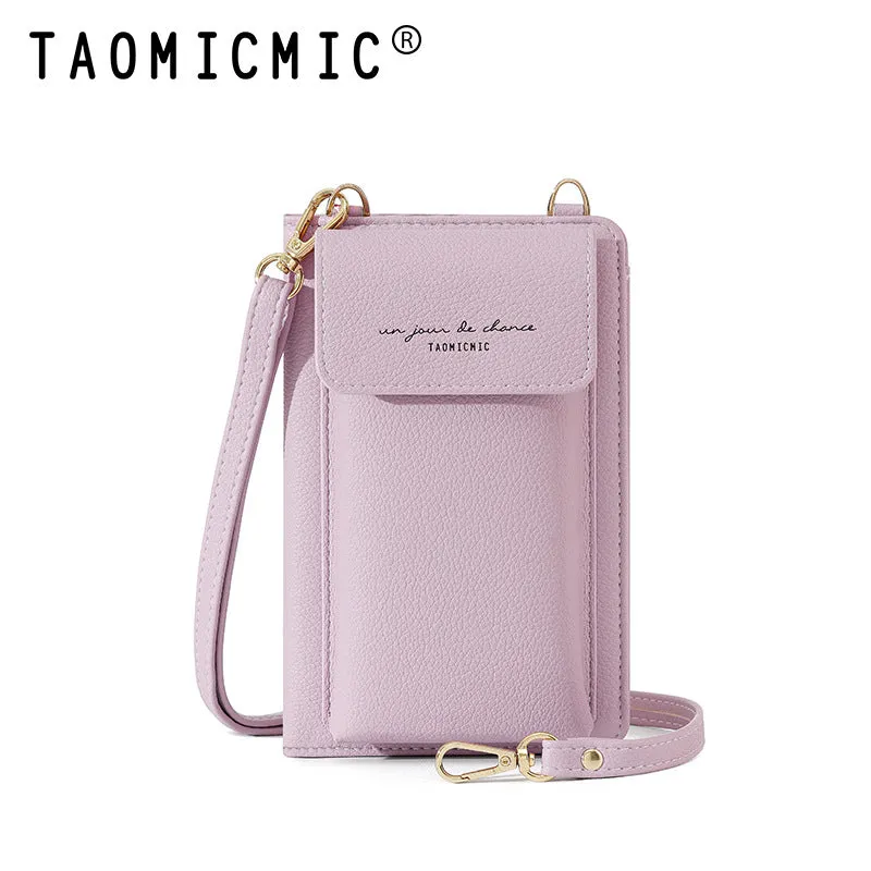 Women's Simple Large Capacity Mobile Passport Portable Certificate Storage Phone Bags
