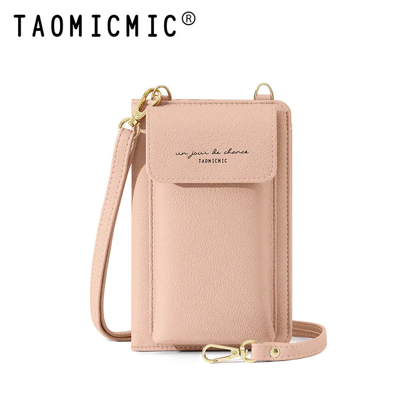 Women's Simple Large Capacity Mobile Passport Portable Certificate Storage Phone Bags