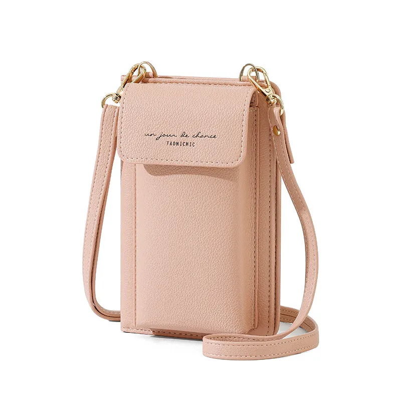 Women's Simple Large Capacity Mobile Passport Portable Certificate Storage Phone Bags