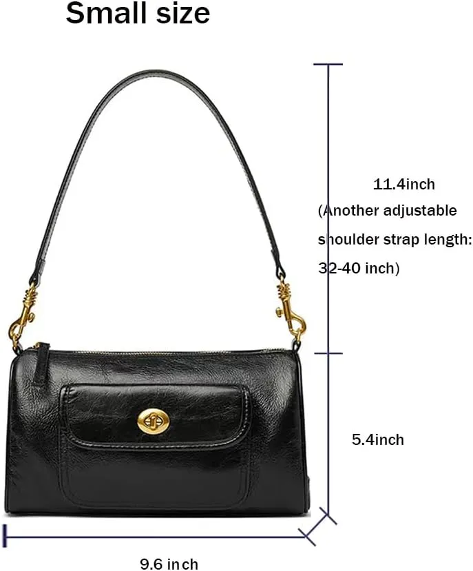 Women's Small Soft Genuine Leather Shoulder Handbag Fashion Crossbody Bags for Lady
