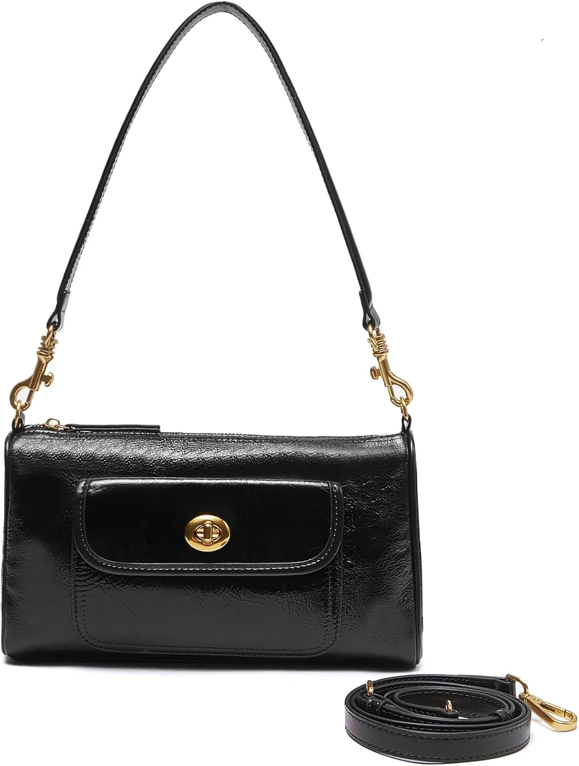 Women's Small Soft Genuine Leather Shoulder Handbag Fashion Crossbody Bags for Lady