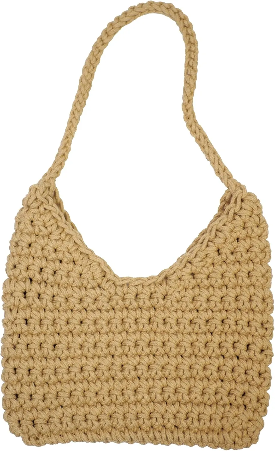 Women's Summer Beach HandBag Cotton Rope Vacation Hand- Woven Shoulder Bag Purse Dumpling Bag