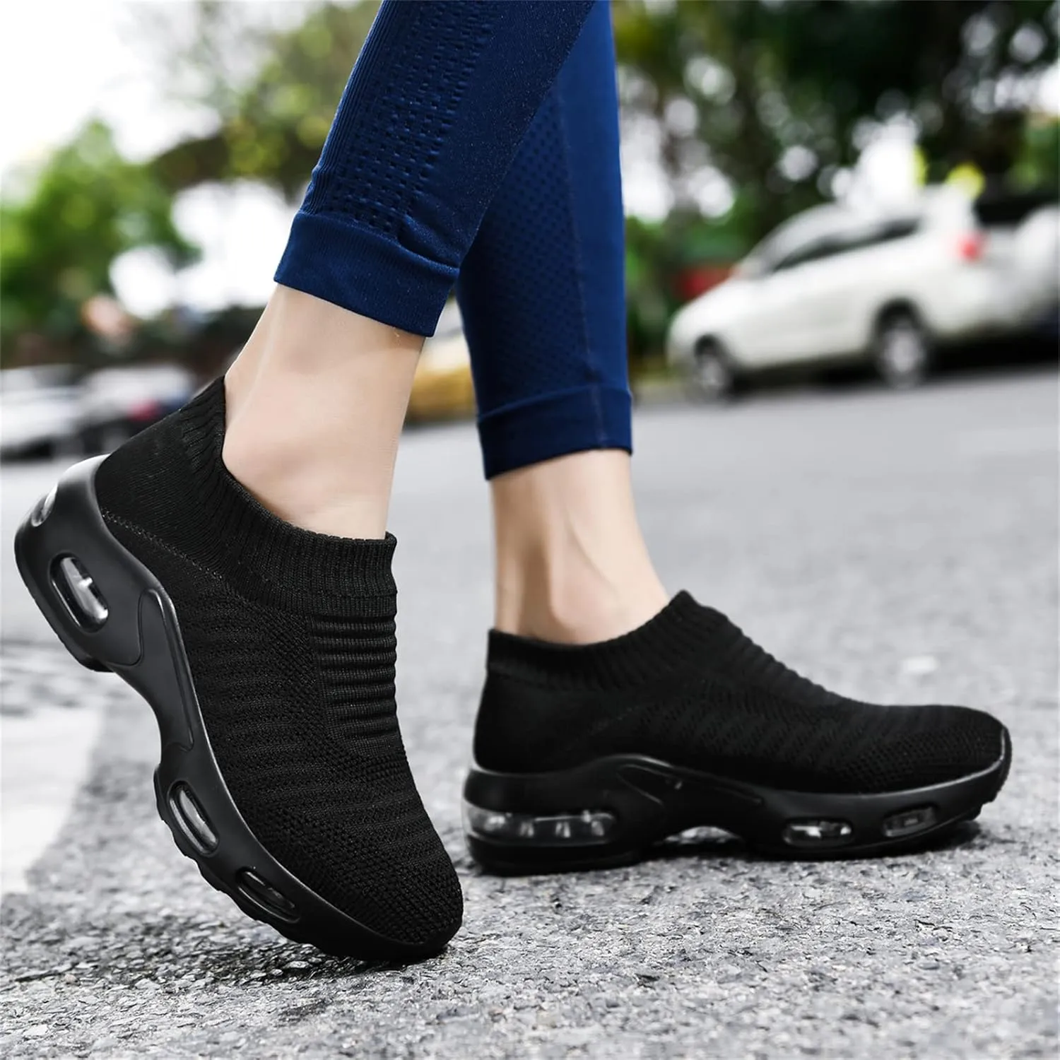 Women's Walking Shoes Cover Wearing Socks Sports Shoes mesh Breathable Casual Sports Shoes Running Shoes Nursing Work Shoes
