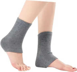 Wool Breathable Ankle Socks Practical Foot Covers for Yoga and Sports Elastic Warm Foot Sleeve Grey for Comfortable Exercise and Daily Use