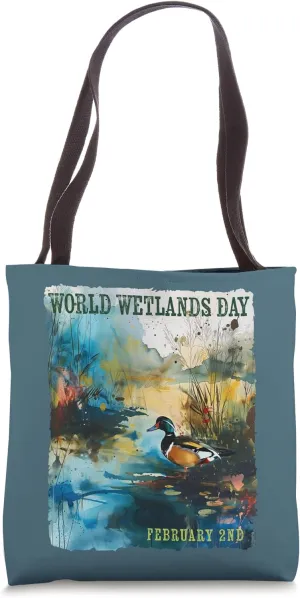 World Wetlands Day Ducks Bird Watching Water Conservation Tote Bag